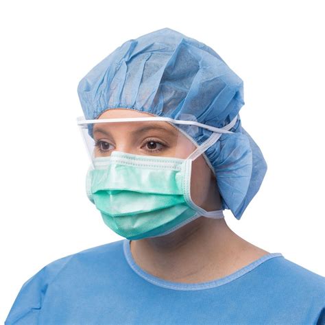 Cruzine Disposable Blue Green And White 3 Ply Elastic Surgical Face