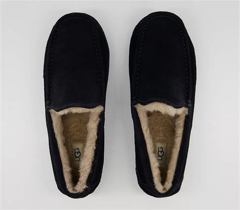 Ugg Ascot Slippers Navy Suede New Mens Casual Shoes