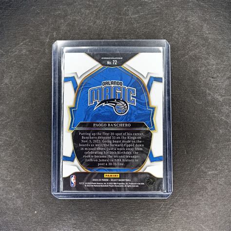 Nba Card Paolo Banchero Select Concourse Blue Retail Rc