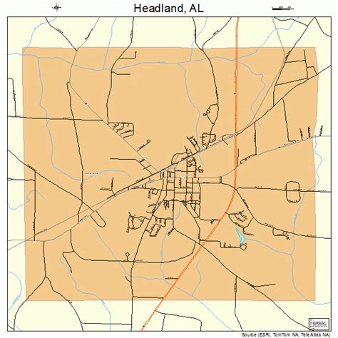 Headland Alabama Street Map 0133856