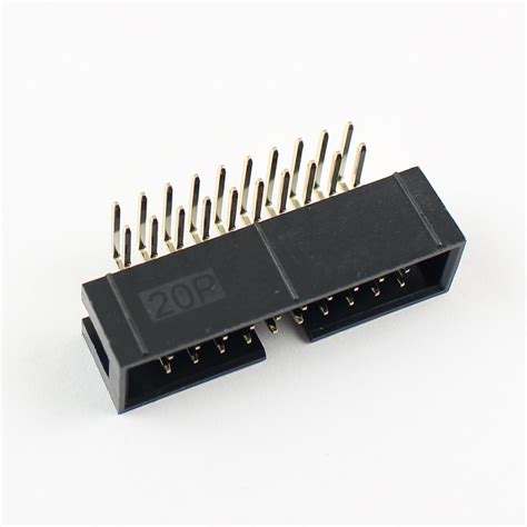 Pcs Mm X Pin Pin Right Angle Male Shrouded Idc Box Header