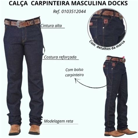 Cal A Masculina Docks Stone Carpinteira Lycra Ref Badana