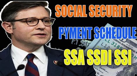 Social Security Payment Schedule For August 2024 Ssa Ssdi Ssi Youtube