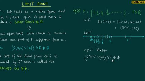 Limit Point Of A Set Derived Set Closed Set In A Ms Definition