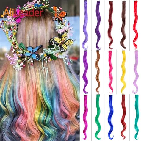 87Colors-20inch-Synthetic-Hair-Extensions-Festival-Party-Ombre-Hairpieces-Exquisite-Clip-Hair ...