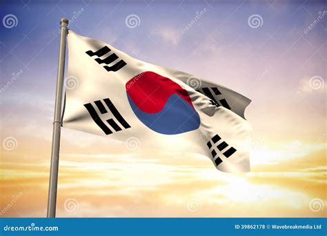 Composite Image Of South Korea National Flag Stock Illustration