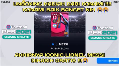 Unboxing Hadiah Dari Konami Iconic Lionel Messi Gratis Youtube