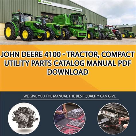 John Deere 4100 Tractor Compact Utility Parts Catalog Manual Pdf Download Service Manual