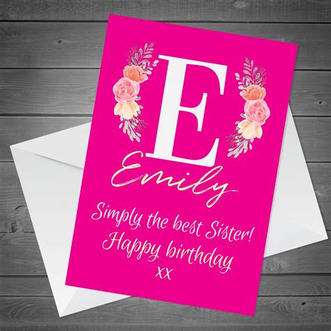 Personalised Birthday Card For Sister Best Friend Sister Card