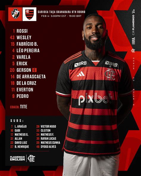 Veja Escalação Do Flamengo Contra O Vasco Coluna Do Fla