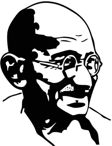 Mahatma Gandhi Sketch Drawing Boho Art Drawings Silhouette Art