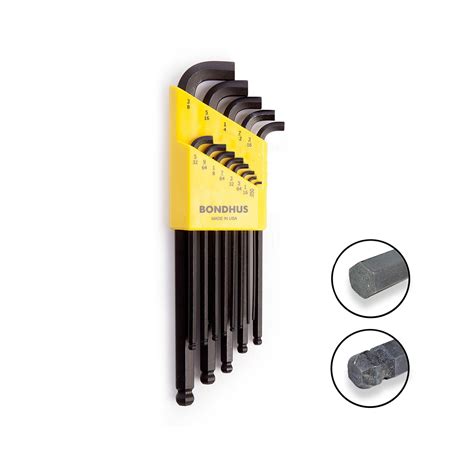 Bondhus Stubby Ball End Hex Allen Key Set 13pcs Imperial 0050 38