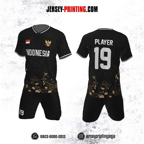 Jersey Futsal Motif Batik Krem Hitam Jersey Printing Bikin Jersey