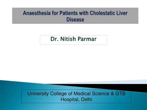 Ppt Anaesthesia For Patients With Cholestatic Liver Disease