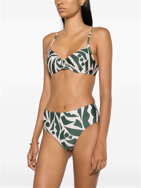 Lygia Nanny Veronica Bikini Mit Grafischem Print Gr N Farfetch De