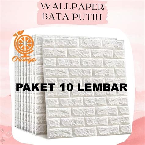 Jual Paket Lembar Wallpaper D Modern Foam Batu Bata Wallstiker