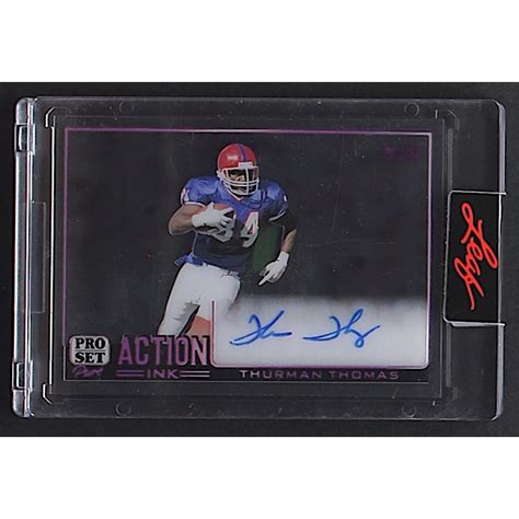 Thurman Thomas 2023 Leaf Pro Set Pure Action Ink Pink AITT1 29 35