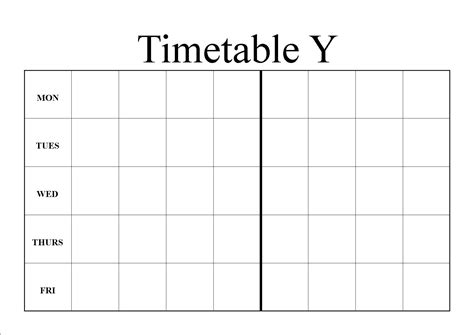 Timetable Template Free Timetabletemplateexcel Timetable In Blank Revision Timetable Template ...