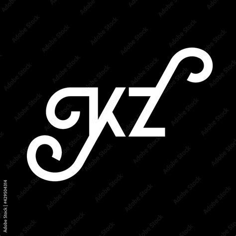 Kz Letter Logo Design Initial Letters Kz Logo Icon Abstract Letter Kz Minimal Logo Design