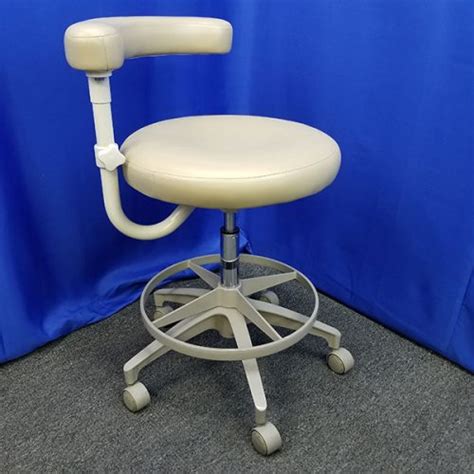 A Dec Dental Assistant Stool With Ultra Leather Upholstery