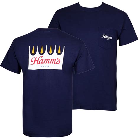 Hamm's - Hamm's Beer Logo Front And Back Print Men's Pocket T-Shirt ...