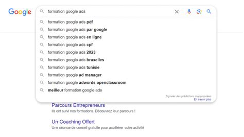 Les Mots Cl S Sur Google Ads Ideo Point