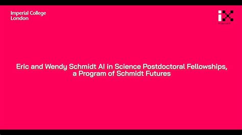 Eric And Wendy Schmidt Ai In Science Postdoctoral Fellowship A Program