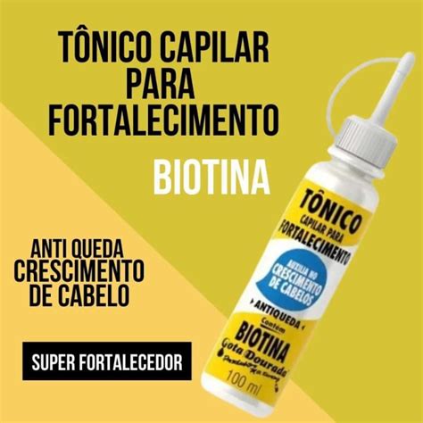 Gota Dourada Tonico Fortalecedor De Cabelos Biotina Un