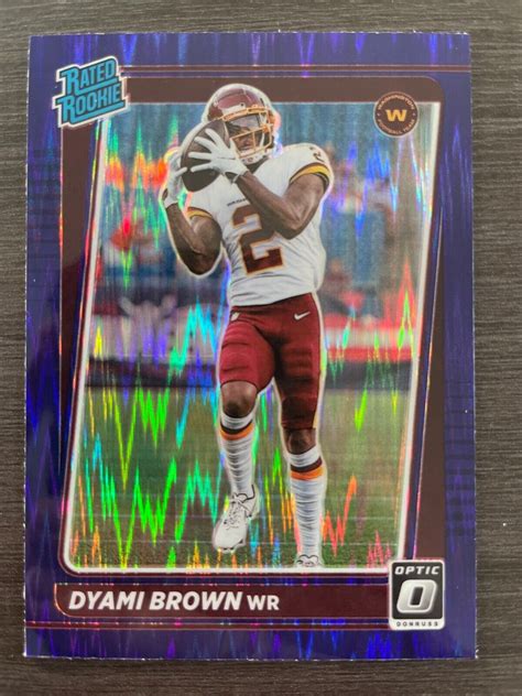 Panini Donruss Optic Dyami Brown Purple Hyper Prizm Rated