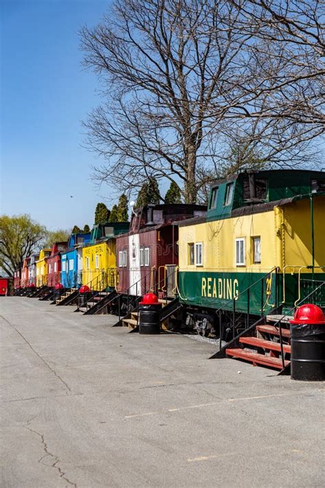 Unusual Lodging at the Red Caboose Motel Editorial Stock Photo - Image ...