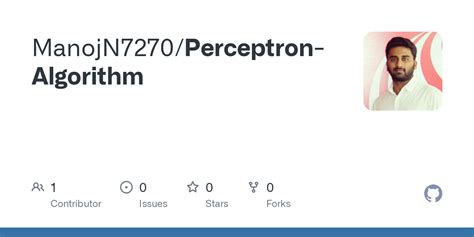 GitHub - ManojN7270/Perceptron-Algorithm