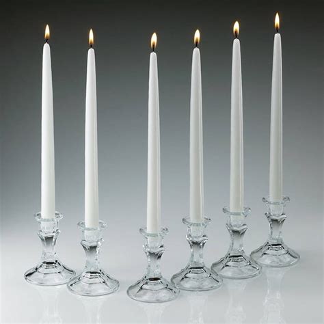 Shop White Taper Candles 12 Inch Tall Burn 8 Hours Set Of 12 Free Shipping On Orders Over 45