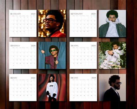 The Weeknd 2024 Calendar The Weeknd Fans 2024 Wall Calendar Etsy