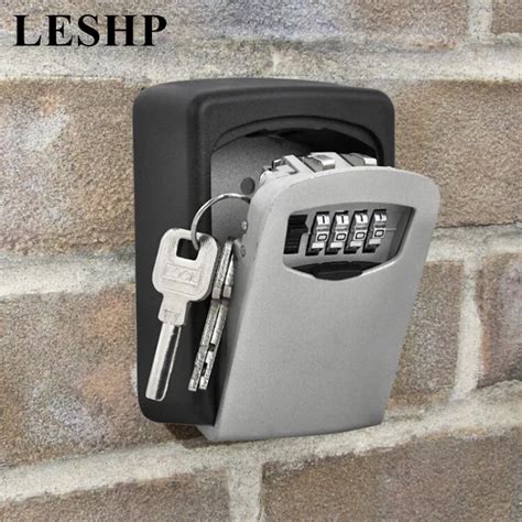 4 Digit Combination Password Keys Box Key Storage Organizer Box Wall Mounted Home Security Code ...