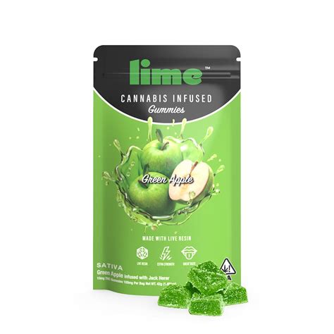 100mg Gummies Green Apple Lime