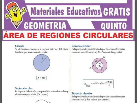 Rea De Regiones Circulares Para Quinto Grado De Secundaria