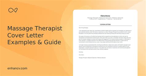 Professional Massage Therapist Cover Letter Examples And Template For