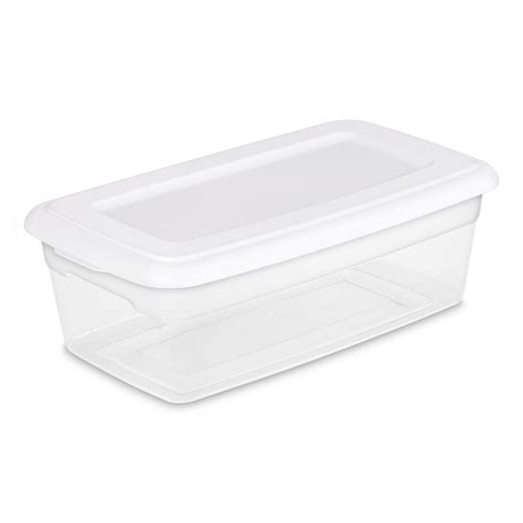 Sterilite Set Of 6 6 Qt Storage Boxes Plastic White