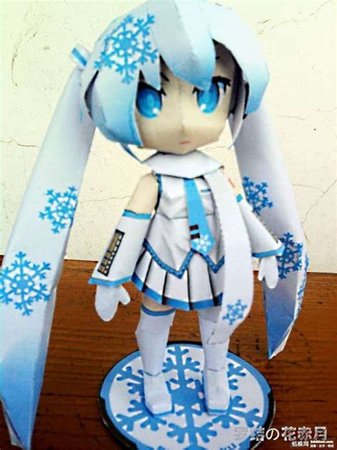 Snow Miku Papercraft Free Papercraft Paper Model Images And Photos Finder