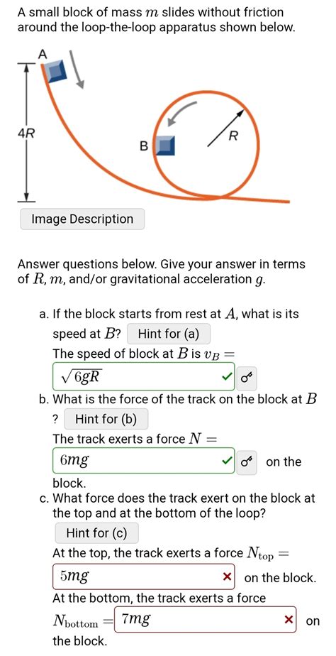 Solved A Small Block Of Mass M ﻿slides Without Friction