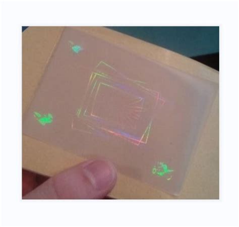 Customized Design Transparent Hologram Lamination Overlay For ID Card