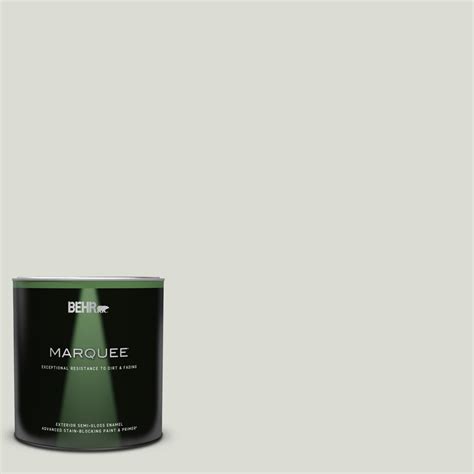 BEHR MARQUEE 1 Qt BWC 29 Silver Feather Semi Gloss Enamel Exterior