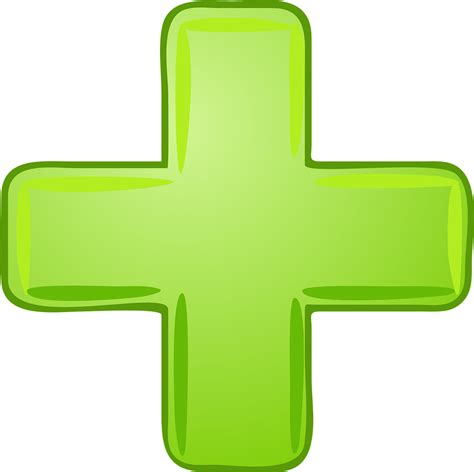 Green Plus Sign Positive Symbol For Healthcare Png Cutout Png All