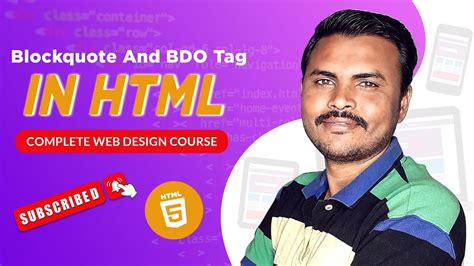 Why We Use Blockquote And Bdo Tag In HTML Complete Web Design Course