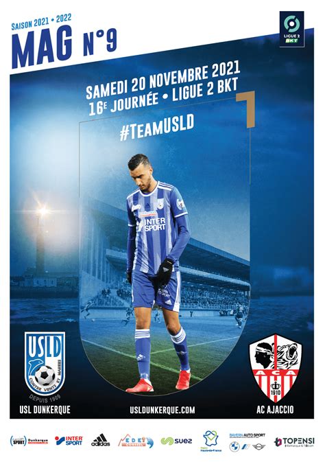 Ajaccio X Union Sportive Du Littoral De Dunkerque - USLD Mag n°9 - USL Dunkerque