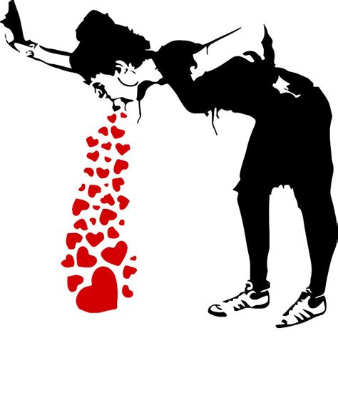 Lovesick Banksy Streetart Street Art Grafitti Painting By White Price