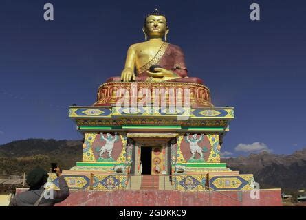 Buddha Statue In Tawang Monastery Arunachal Pradesh India Stock Photo