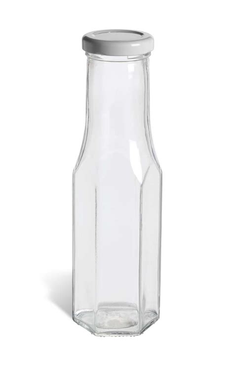 Clear Tall Glass Jar With Gold Lid 8 Oz Specialty Bottle