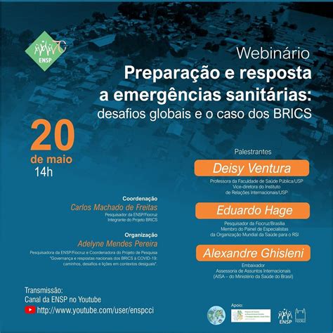 Webinário aborda desafios globais diante de emergências sanitárias e