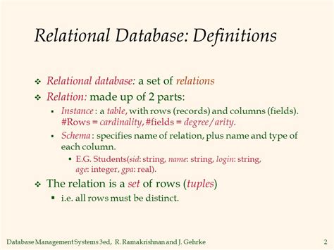 Database Management Systems 3ed R Ramakrishnan And J Gehrke1 The